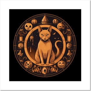 Abyssinian Cat Halloween, Cat Lover Posters and Art